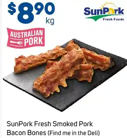 Foodland Sunpork fresh smoked pork bacon bones offer