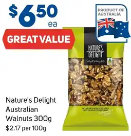 Foodland Nature's delight australian walnuts offer