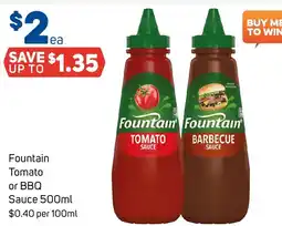 Foodland Fountain tomato or bbq offer