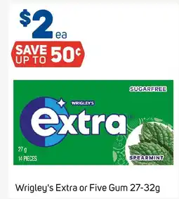 Foodland Wrigley's extra or five gum offer
