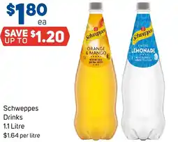 Foodland Schweppes drinks offer