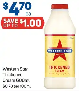 Foodland Western star thickened cream offer
