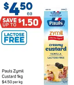Foodland Pauls zymil custard offer