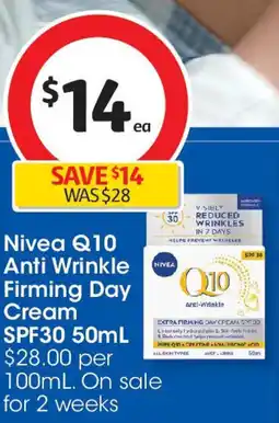 Coles Q10 Anti Wrinkle Firming Day Cream SPF30 offer