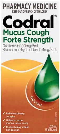 Soul Pattinson Chemist Codral Mucus Cough Forte Strength 200mL offer