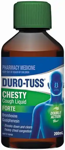 Soul Pattinson Chemist Duro-Tuss Chesty Cough Liquid Forte 200mL offer