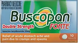 Soul Pattinson Chemist Buscopan Forte Double Strength 10 Tablets offer