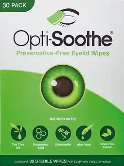 Soul Pattinson Chemist Opti-Soothe 30 Eyelid Wipes offer