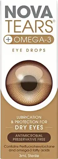 Soul Pattinson Chemist NovaTears +Omega-3 Eye Drops 3mL offer