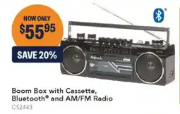 Jaycar Electronics Boom Box with Cassette, Bluetooth® and AM/FM Radio offer