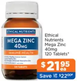 Good Price Pharmacy Ethical Nutrients Mega Zinc offer