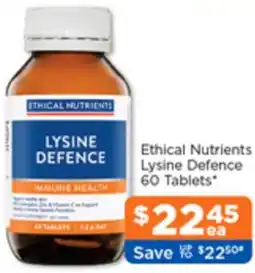 Good Price Pharmacy Ethical Nutrients Lysine Defence offer