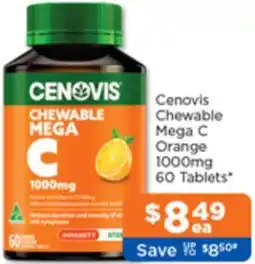 Good Price Pharmacy Cenovis Chewable Mega C Orange offer