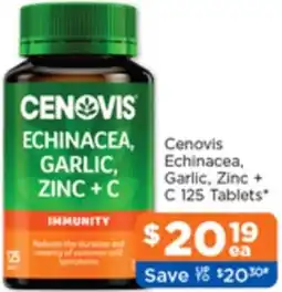 Good Price Pharmacy Cenovis Echinacea, Garlic, Zinc+ C offer