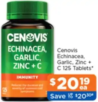 Good Price Pharmacy Cenovis Echinacea, Garlic, Zinc+ C offer