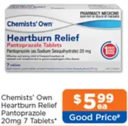 Good Price Pharmacy Chemists' Own Heartburn Relief Pantoprazole offer