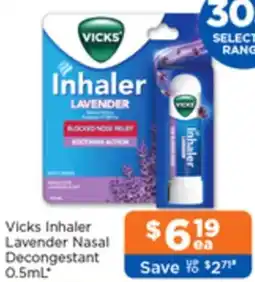Good Price Pharmacy Vicks Inhaler Lavender Nasal Decongestant offer