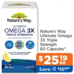Good Price Pharmacy Nature's Way Ultimate Omega 3X Triple Strength offer
