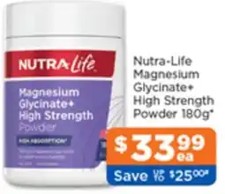Good Price Pharmacy Nutra-Life Magnesium Glycinate+ High Strength Powder offer