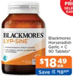 Good Price Pharmacy Blackmores Horseradish Garlic + C offer