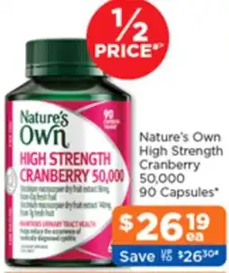 Good Price Pharmacy Nature's Own High Strength Cranberry 50,000 offer