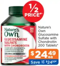 Good Price Pharmacy Nature's Own Glucosamine Sulfate with Chondroitin offer