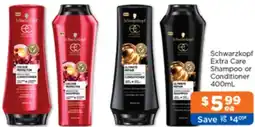 Good Price Pharmacy Schwarzkopf Extra Care Shampoo or Conditioner offer