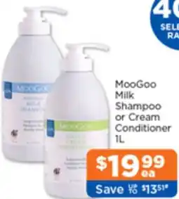 Good Price Pharmacy MooGoo Milk Shampoo or Cream Conditioner offer