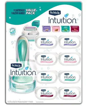 Schick intuition sensitive razor + 9 pack refill