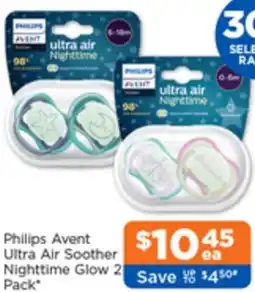 Good Price Pharmacy Philips Avent Ultra Air Soother Nighttime Glow offer