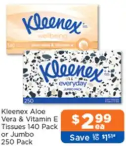 Good Price Pharmacy Kleenex Aloe Vera & Vitamin E Tissues or Jumbo offer
