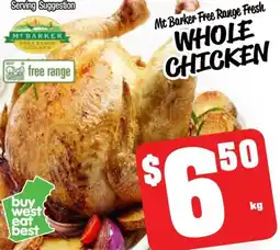 Farmer Jack's Mt Barker Free Range Fresh Whole Chicken offer