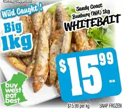 Sandy coast bunbury (wa) whitebait