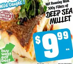 Wa running wild fillets of deep sea mullet