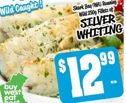 Farmer Jack's Shark bay (wa) running wild fillets of silver whiting offer