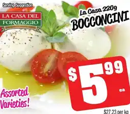 Farmer Jack's La casa bocconcini offer