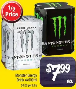 Farmer Jack's Monster Energy Drink offer
