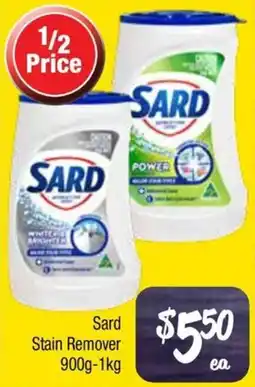Farmer Jack's Sard Stain Remover offer