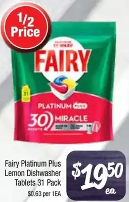 Farmer Jack's Fairy Platinum Plus Lemon Dishwasher Tablets offer