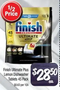 Farmer Jack's Finish Ultimate Plus Lemon Dishwasher Tablets 4 offer