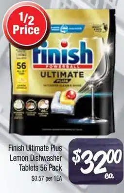 Farmer Jack's Finish Ultimate Plus Lemon Dishwasher Tablets offer