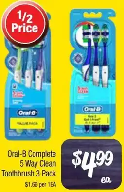 Farmer Jack's Oral-B Complete 5 Way Clean Toothbrush offer