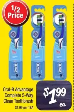 Farmer Jack's Oral-B Advantage Complete 5-Way Clean Toothbrush offer