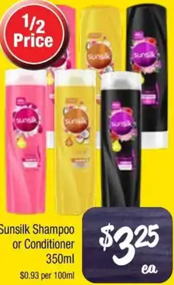 Farmer Jack's Sunsilk Shampoo or Conditioner offer
