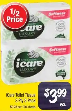 Farmer Jack's iCare Toilet Tissue 3 Ply offer