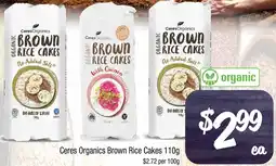 Farmer Jack's Ceres Organics Brown Rice Cakes offer