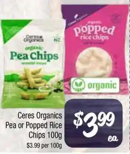 Ceres Organics Pea or Popped Rice Chips