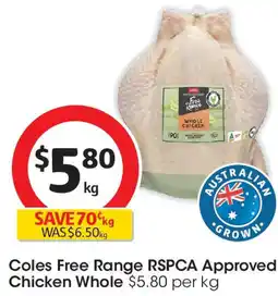 Coles Chicken Whole offer