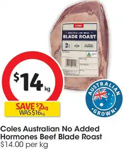 Coles Hormones Beef Blade Roast offer