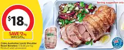 Coles Coles Australian Lamb Shoulder Roast Boneless offer